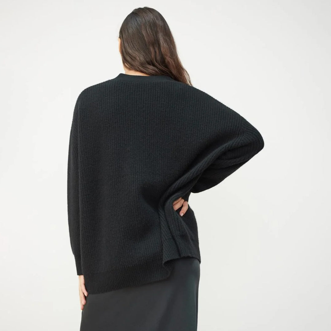 Violet | Dam Elegant Ribbad Stickad Cardigan