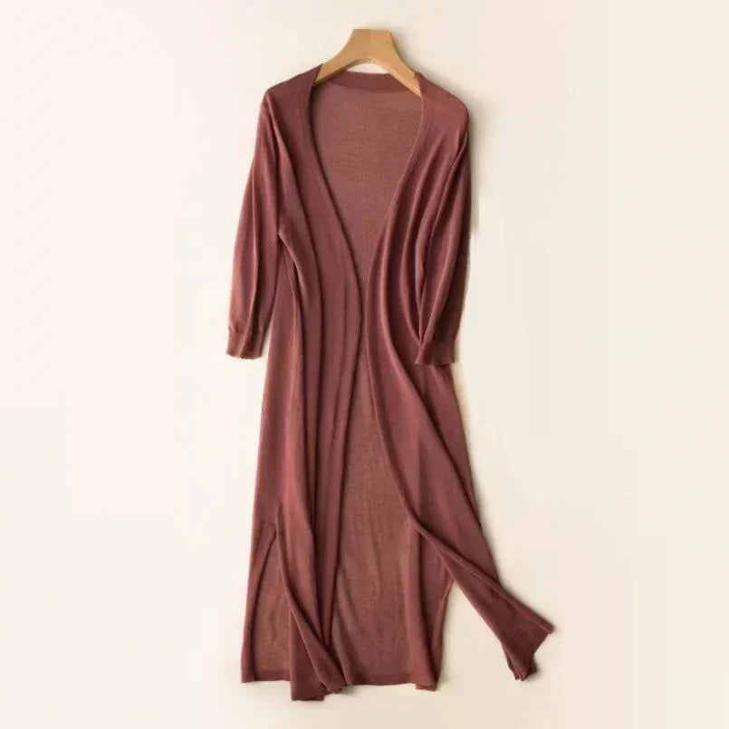 Savannah | Damens Lång Lätt Cardigan