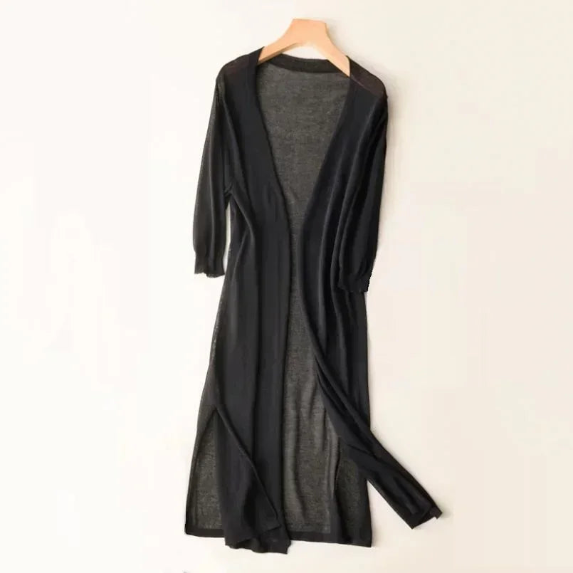 Savannah | Damens Lång Lätt Cardigan