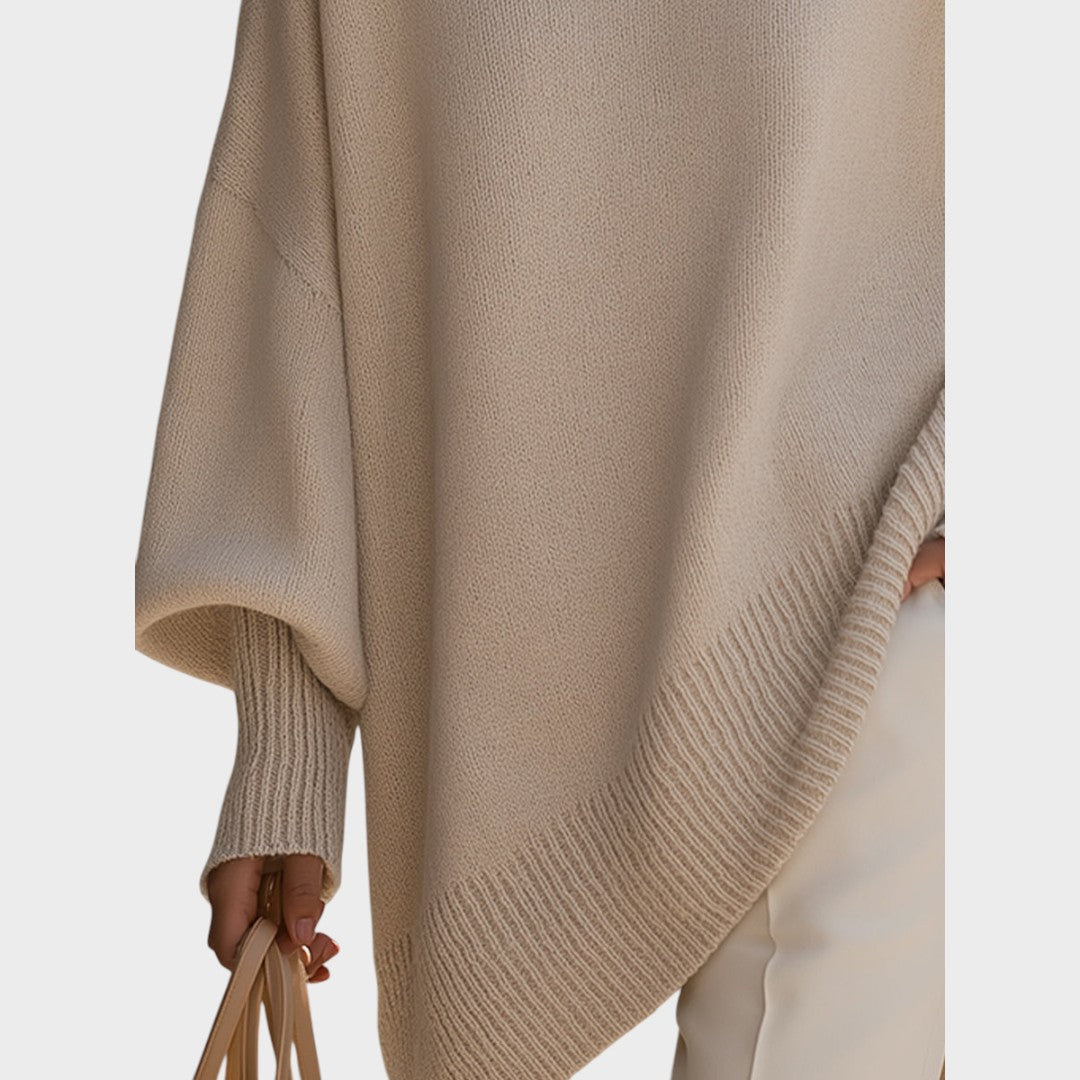 Maya | Oversized Stickad Tröja med Puffärmar