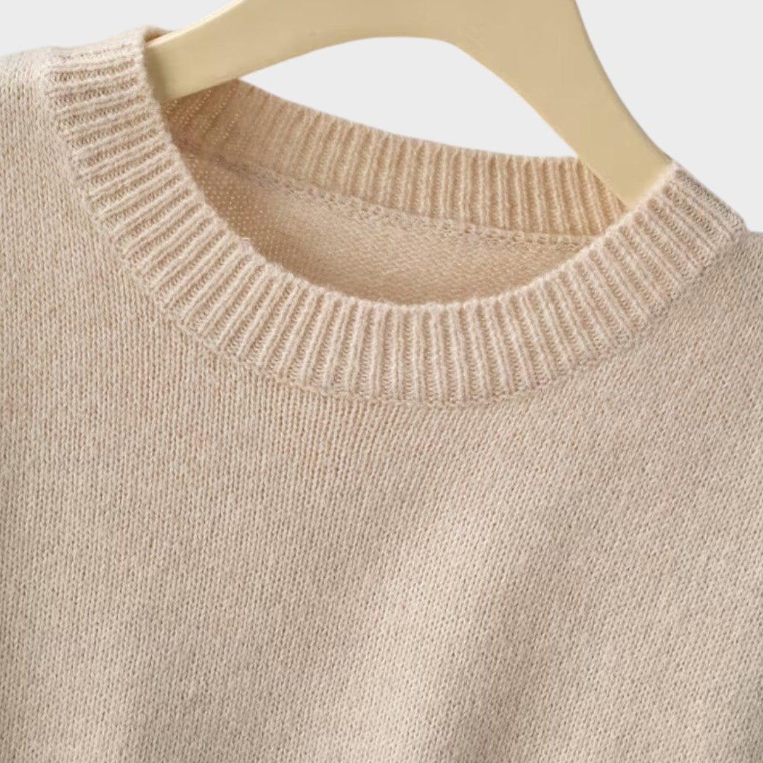 Maya | Oversized Stickad Tröja med Puffärmar