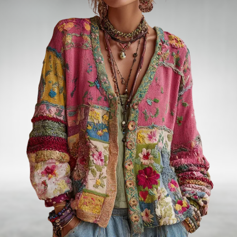 Nancy | Boho Stickad Kavaj