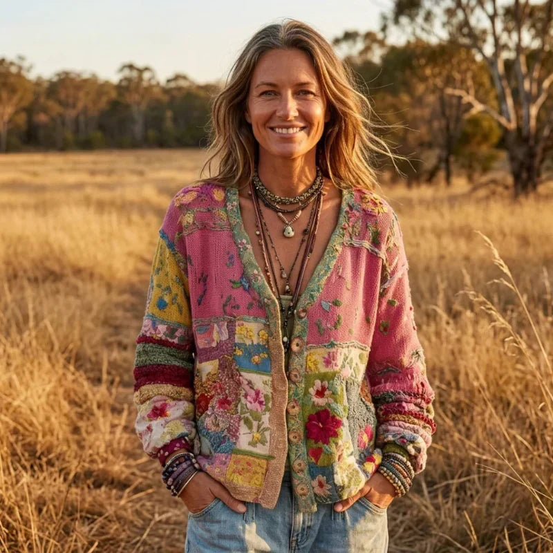 Nancy | Boho Stickad Kavaj
