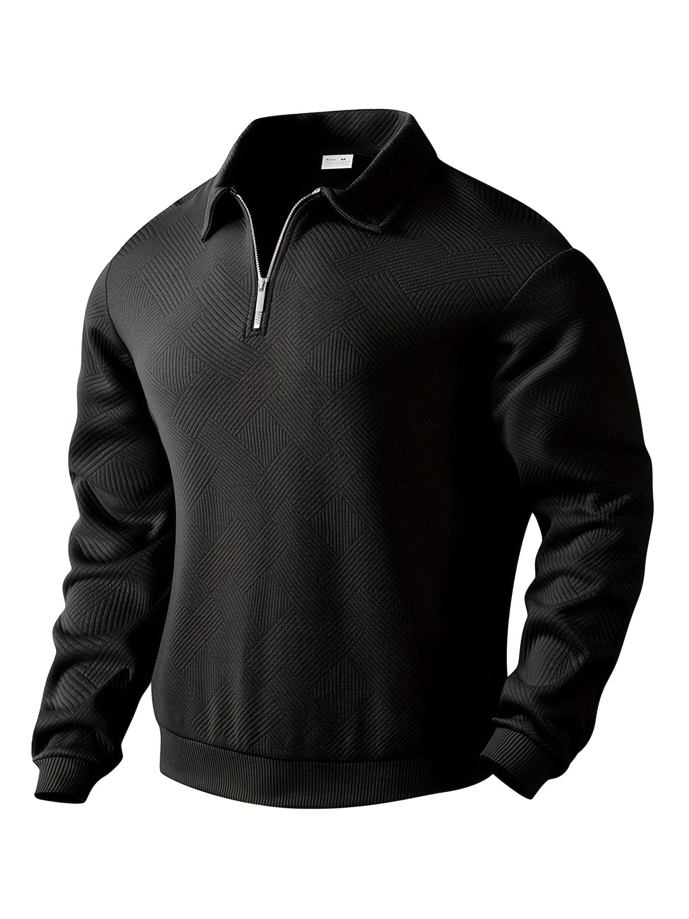 Didier – Vintage Zip Tröja med Geometrisk Design