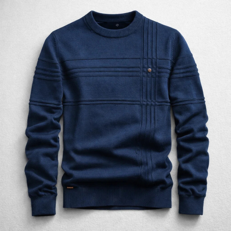 Hudson Grid-Knit Bomullströja