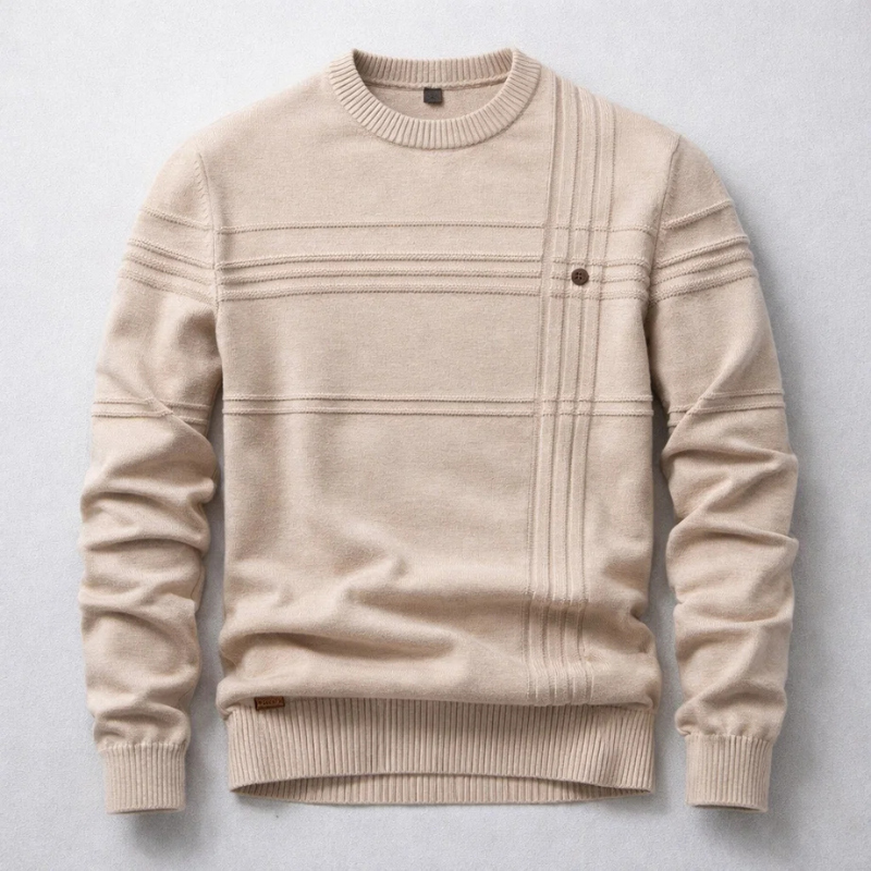 Hudson Grid-Knit Bomullströja