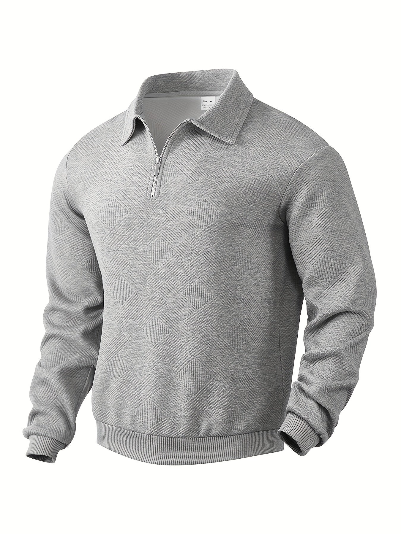Didier – Vintage Zip Tröja med Geometrisk Design