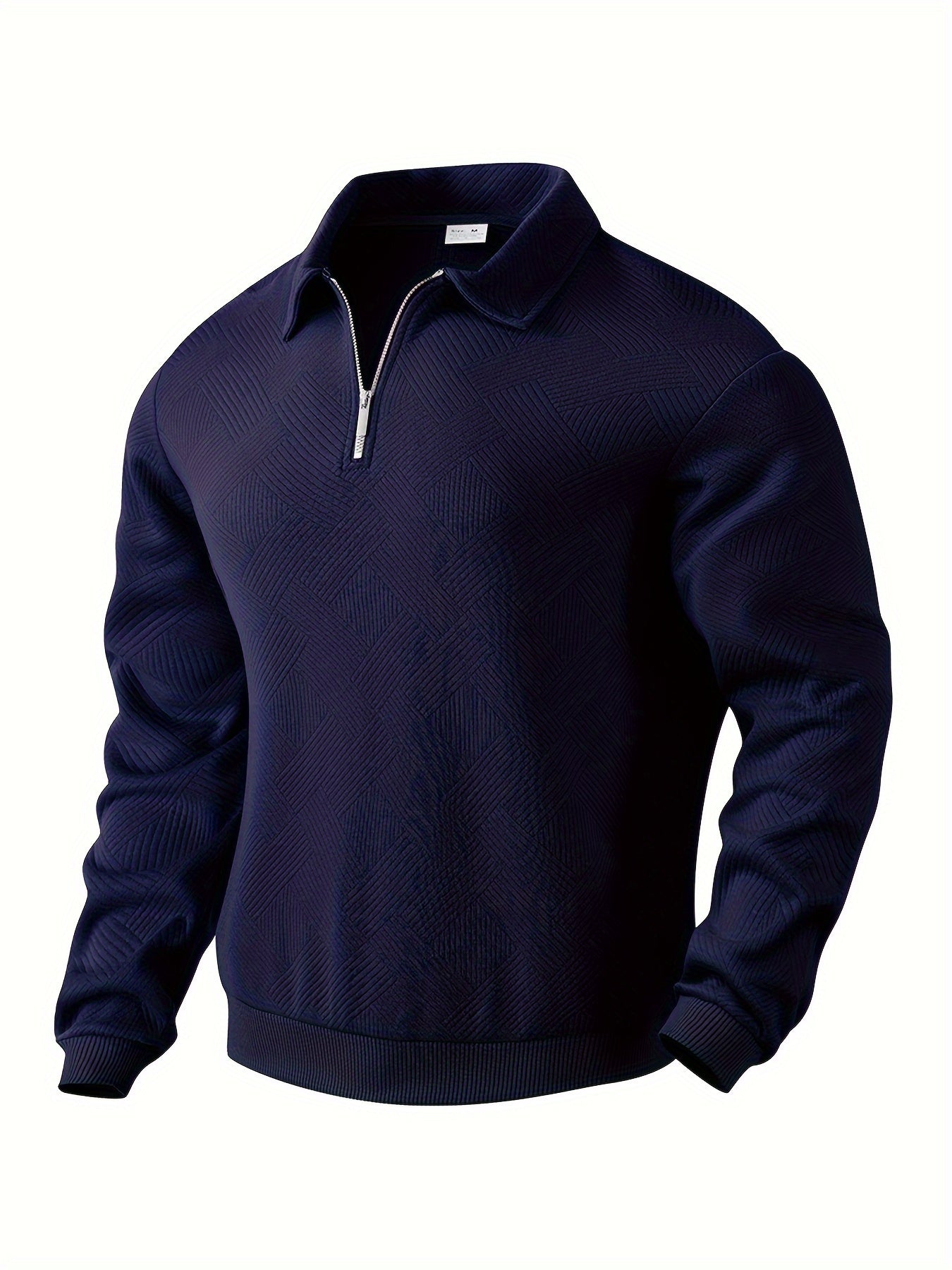 Didier – Vintage Zip Tröja med Geometrisk Design
