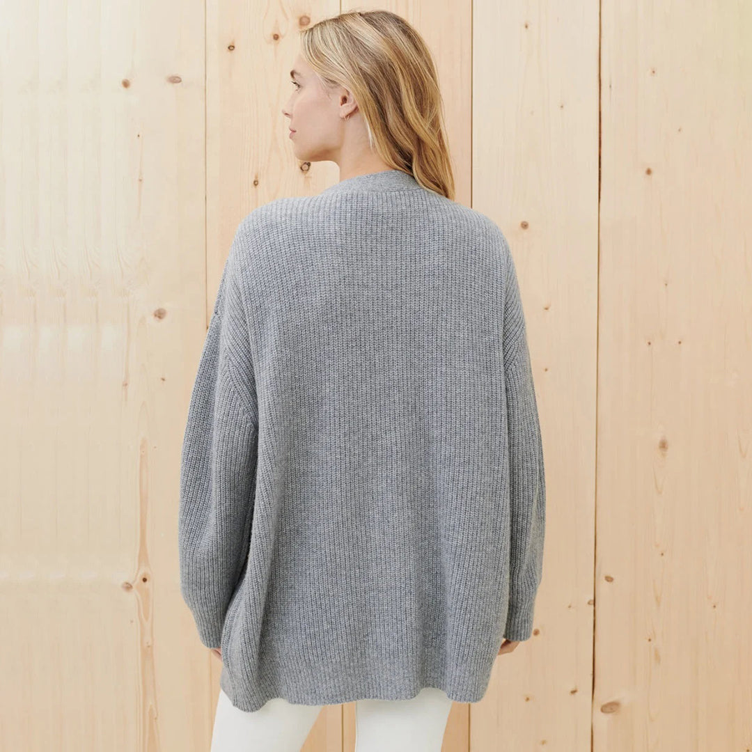 Violet | Dam Elegant Ribbad Stickad Cardigan