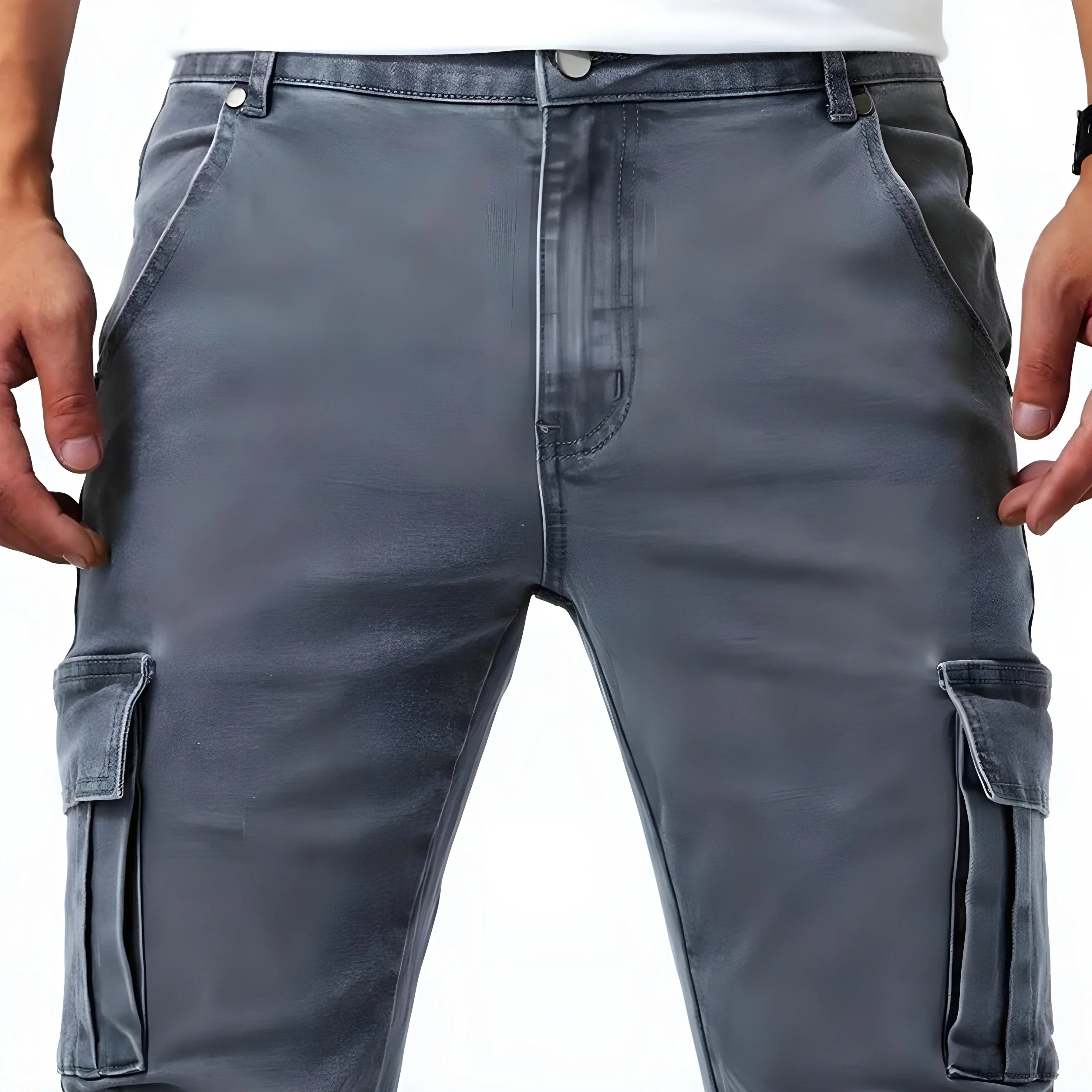 Zalecta™ Cargo Byxor för Män - Stretchiga Arbetsbyxor med Många Fickor