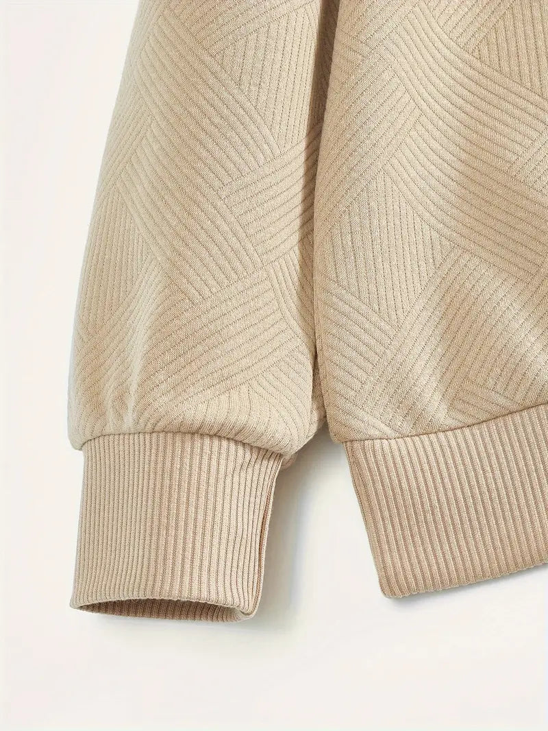 Didier – Vintage Zip Tröja med Geometrisk Design