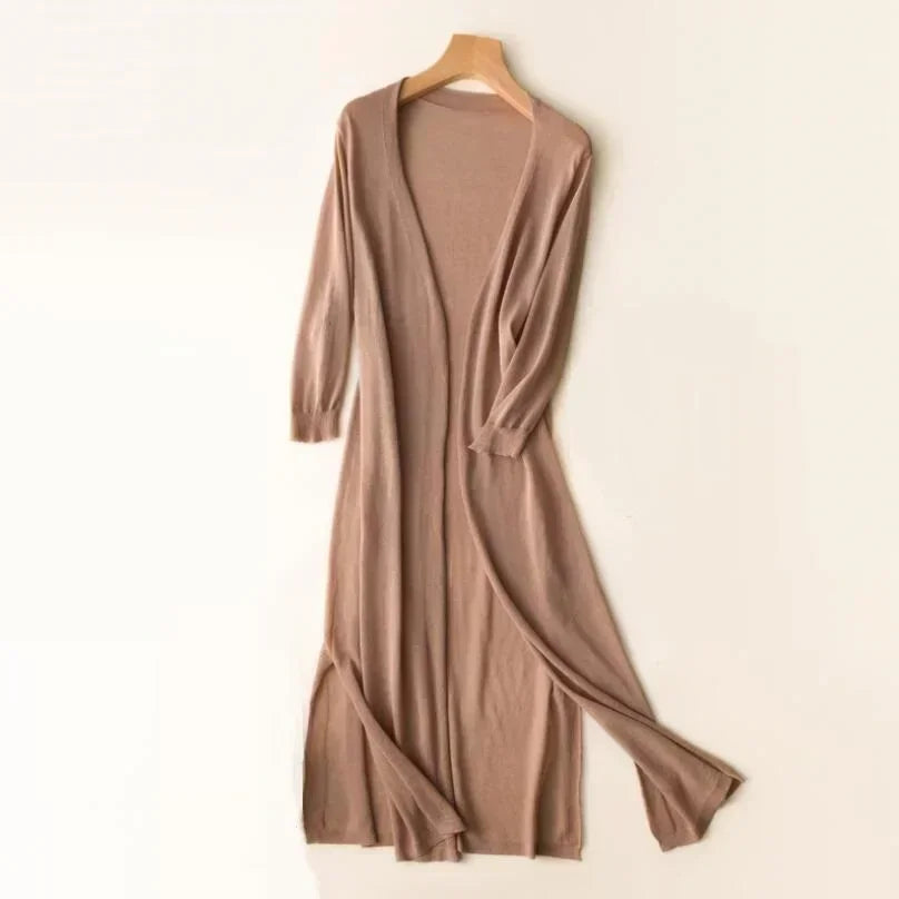 Savannah | Damens Lång Lätt Cardigan