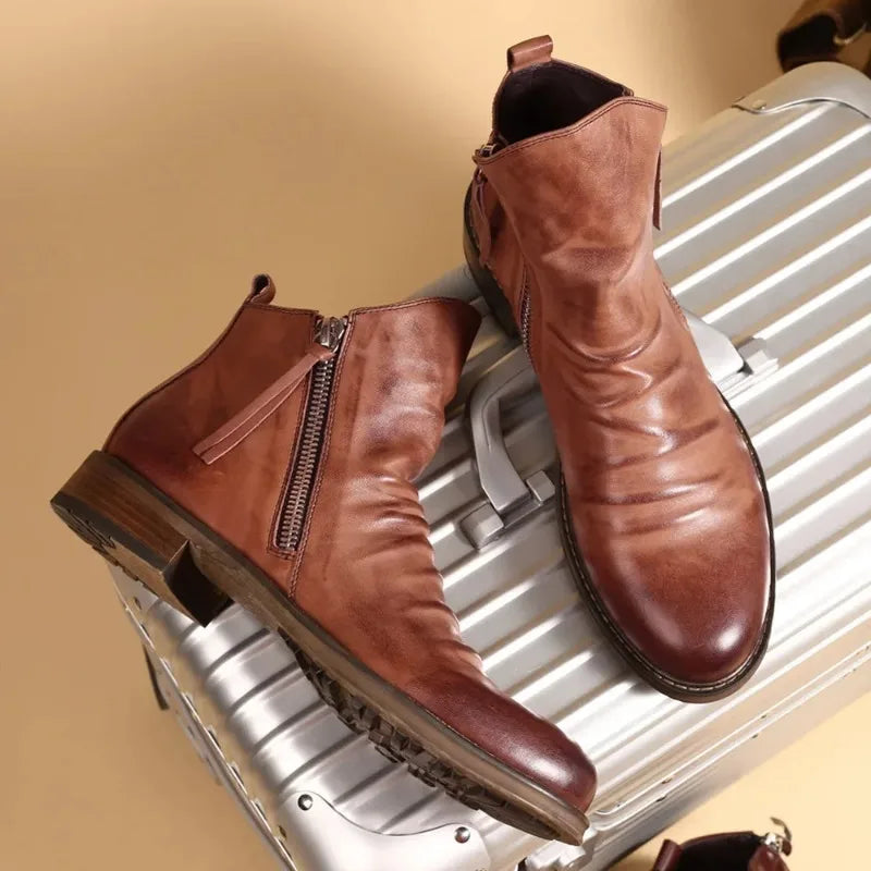 Grant Hale Läder Chelsea Boots