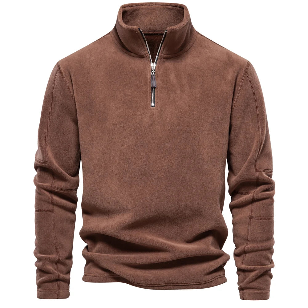 Emil | Varm Fleece Tröja med Dragkedja