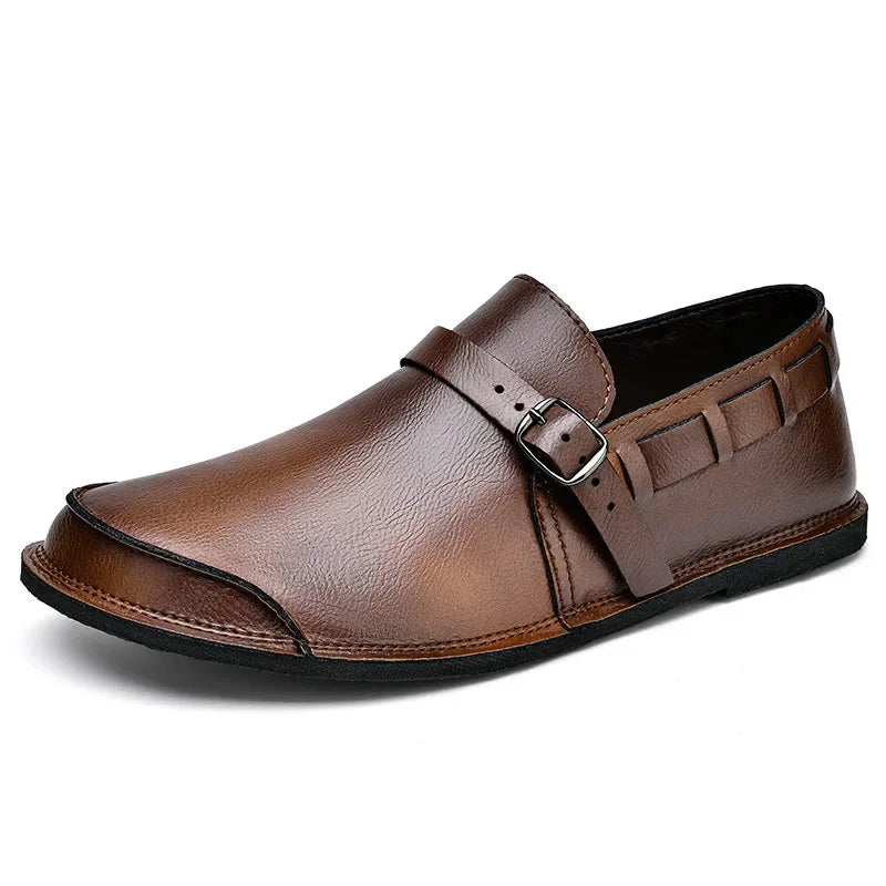 Lorenzo Vitale Spännbara Läder Loafers