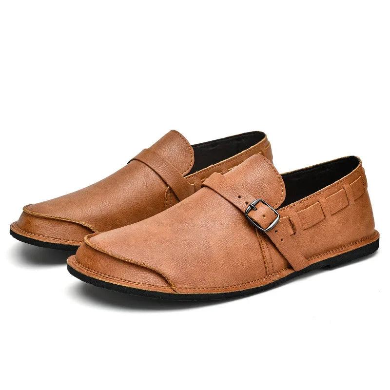 Lorenzo Vitale Spännbara Läder Loafers