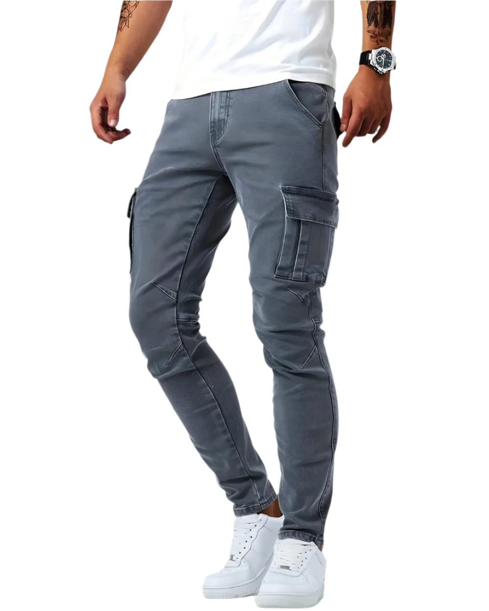 Zalecta™ Cargo Byxor för Män - Stretchiga Arbetsbyxor med Många Fickor
