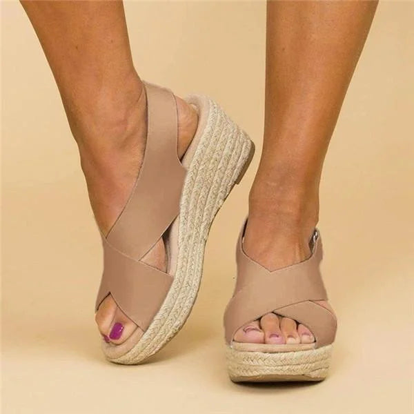 Clara | Bekväma Ortopediska Kilklack Espadrillos
