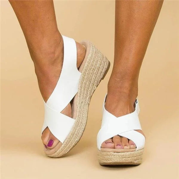 Clara | Bekväma Ortopediska Kilklack Espadrillos