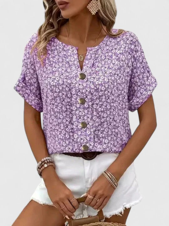 Sabine - Elegant Blommig Sommartopp