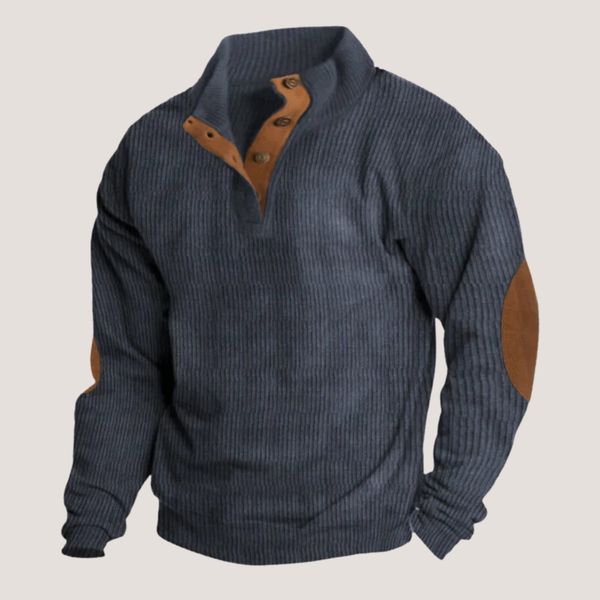 ARAMIS - Kordflors Sweatshirt med Krage