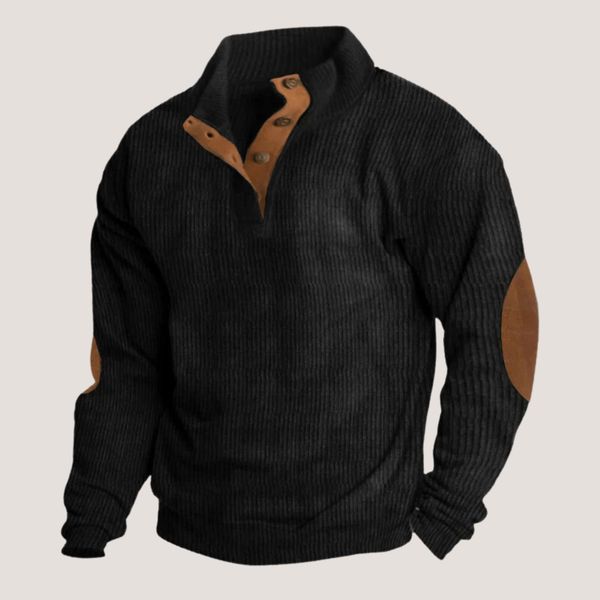 ARAMIS - Kordflors Sweatshirt med Krage