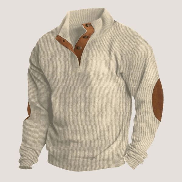 ARAMIS - Kordflors Sweatshirt med Krage
