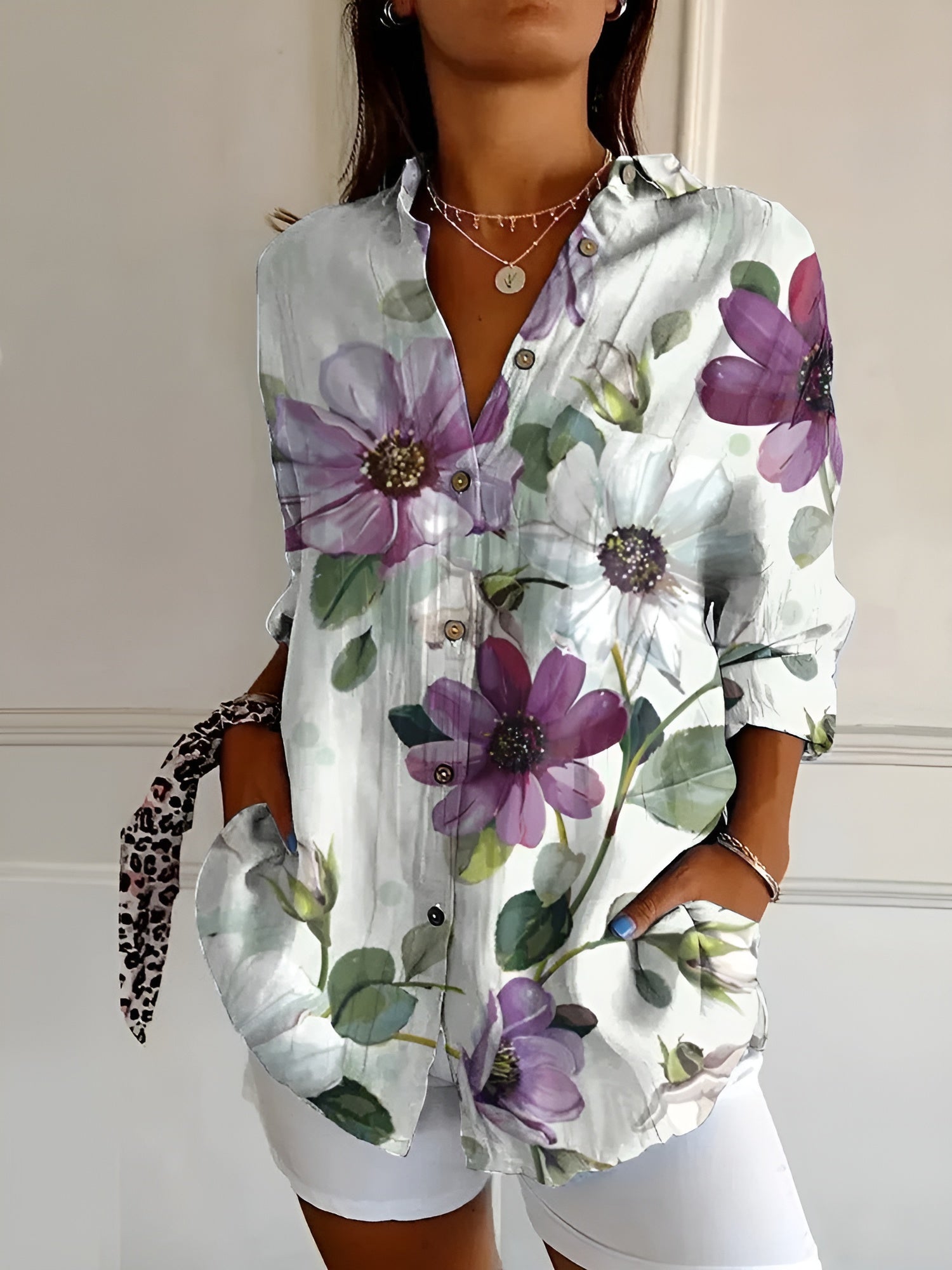 Maia | Blommig Komfort Blus