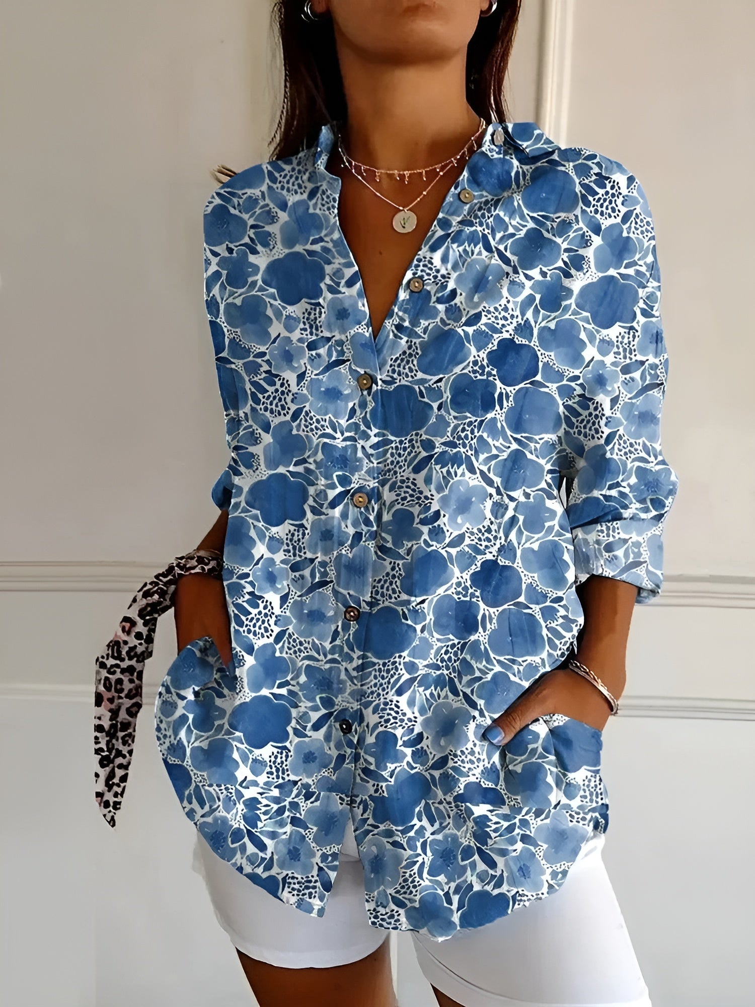Maia | Blommig Komfort Blus