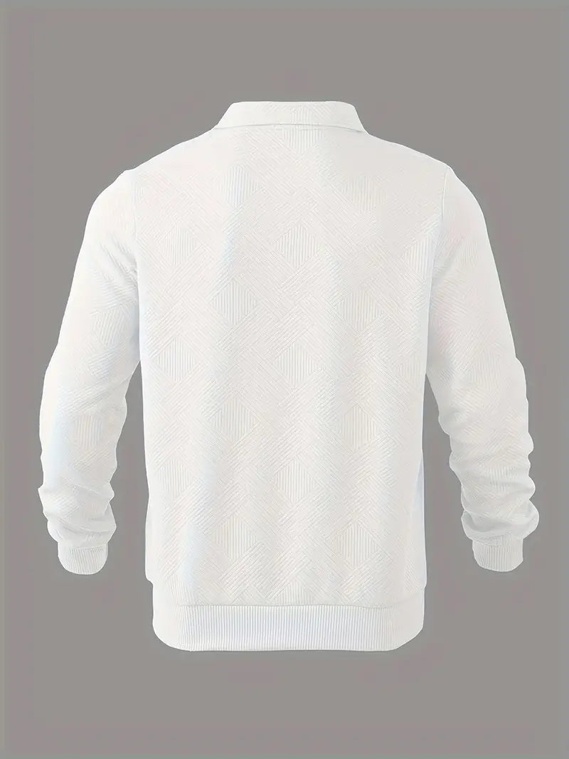 Didier – Vintage Zip Tröja med Geometrisk Design