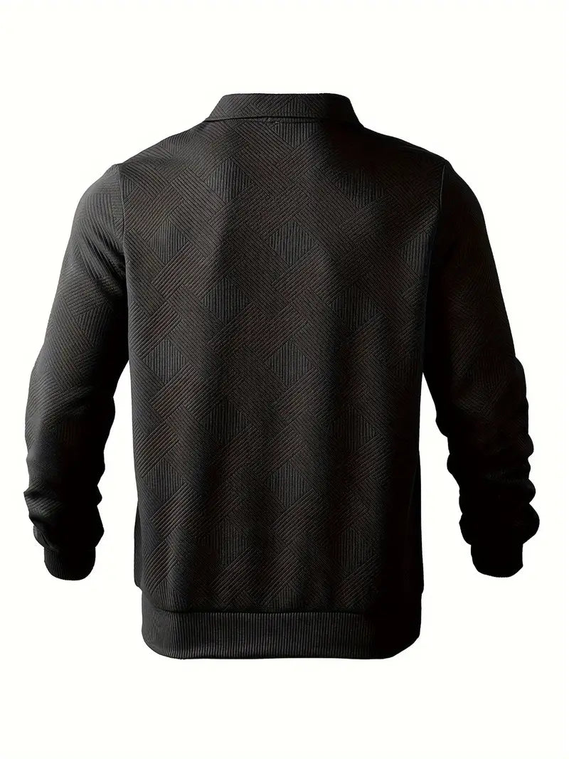 Didier – Vintage Zip Tröja med Geometrisk Design